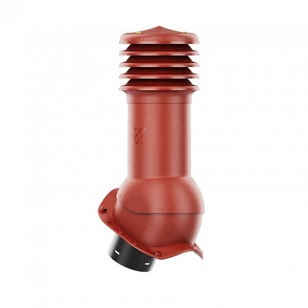 Větrací komín HiVent pro plechovou střešní krytinu, profil X, 125 mm, červený