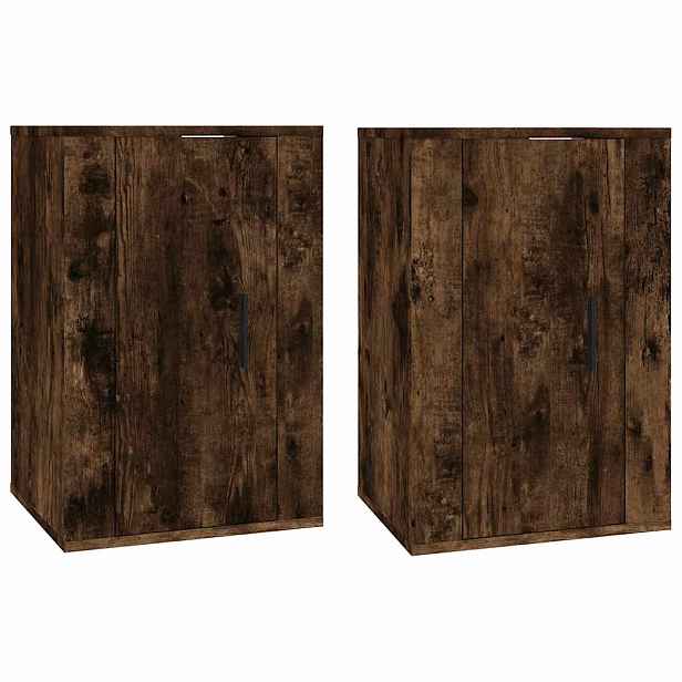 vidaXL Nástěnné TV skříňky 2 ks kouřový dub 40 x 34,5 x 60 cm