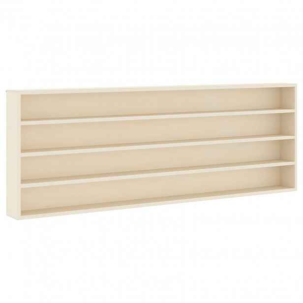 vidaXL Nástěnný vitrínový box Nástěnná montáž Béžová 100 x 8,5 x 36 cm