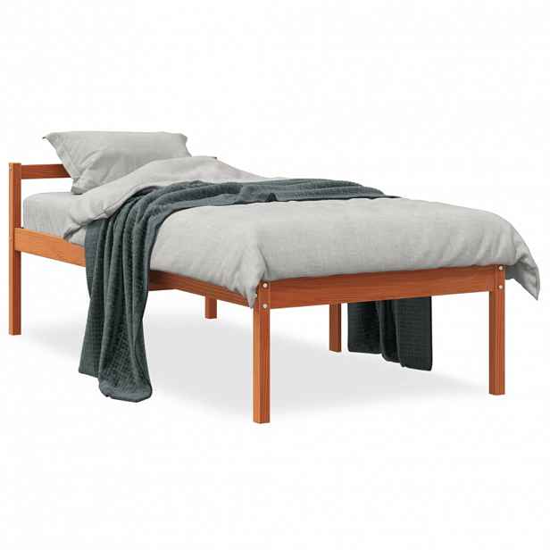 vidaXL Postel pro seniory voskově hnědá 90 x 190 cm masivní borovice