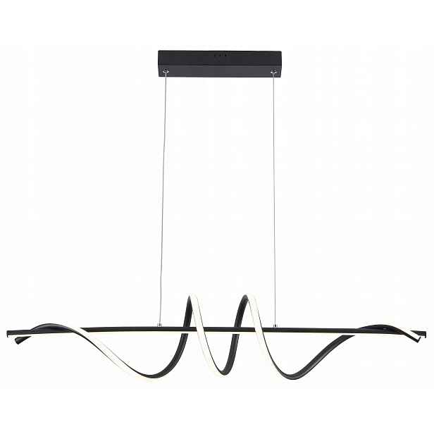 Černá zavinovací Led lampa Serpent nad jídelní nebo kuchyňský stůl 90 cm