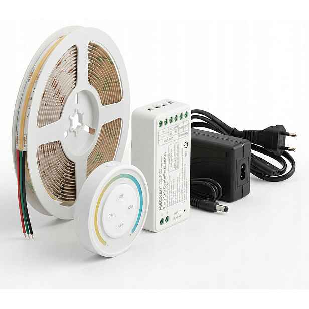 Set Led pásek 4 m Cob Cct 3v1 2700-6500K Silný Napájecí Zdroj Rf Panel