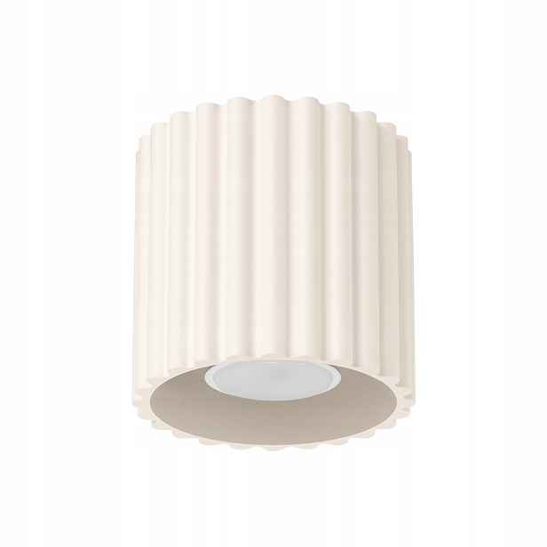 Sollux Lighting stropní bod rýhovaný kulatý béžový gu10 10w Aura