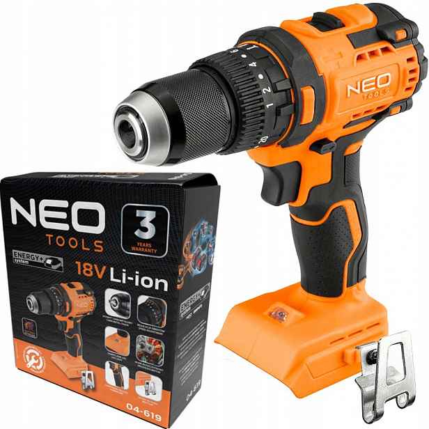 Neo Aku Vrtačka Bezkartáčový 18 V, Držák 13 MM Solo 04-619