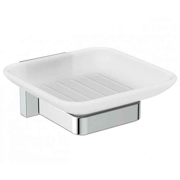 Ideal Standard IOM Square - Mýdlenka s držákem, matné sklo/chrom E2201AA