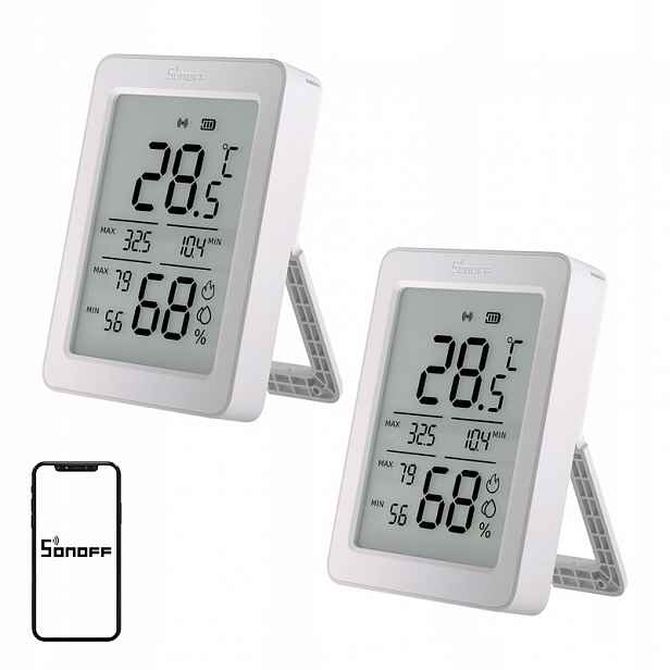 Snímač teploty a vlhkosti Sonoff ZigBee SNZB-02DR2 2Pack