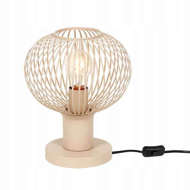 Stolní lampa loftová drátěná 1xE27 Ø23 cm 10 W písková Gila Trio