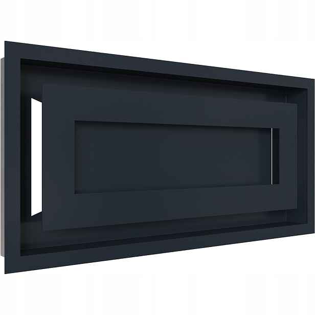Ventilační mřížka do krbu Wind 22x45 grafitová
