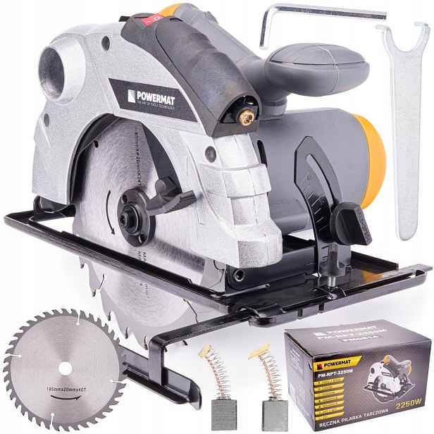 Ruční Kotoučová Pila 185 MM, Řezačka 2250 W, Laser
