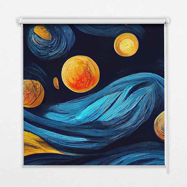 TULUP VNITŘNÍ roleta - okenní roleta - roleta - 60x140 cm - Planety