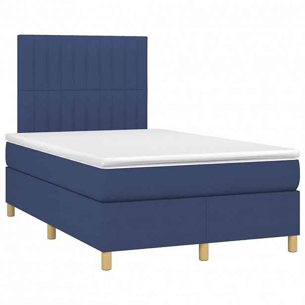 vidaXL Box spring postel s matrací černá 120x190 cm textil