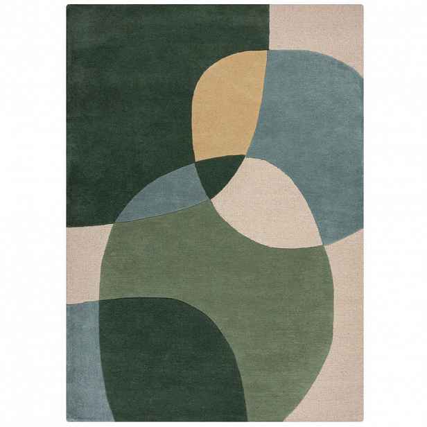 Flair Rugs VLNĚNÝ KOBEREC, 200/290 cm modrá, zelená