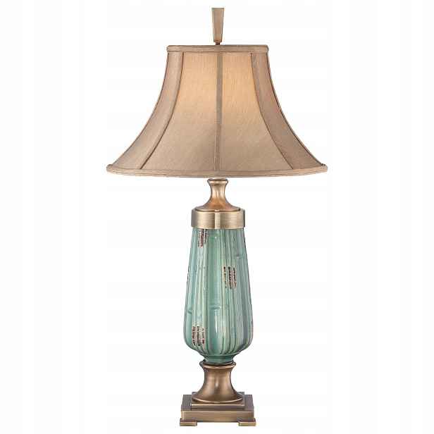 Keramická stolní lampa Vintage Monteverde zelená 60W Quoizel