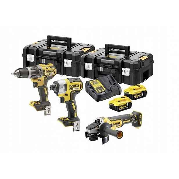 Sada elektrického nářadí DeWalt DCK384P2T DCD796 DCF887 DCG405 baterie 18V 5A