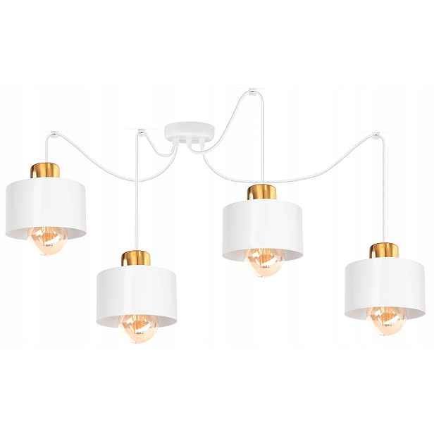 Závěsná stropní lampa Loft 4 Pavouk lustr bílá stropní lampa do obývacího pokoje