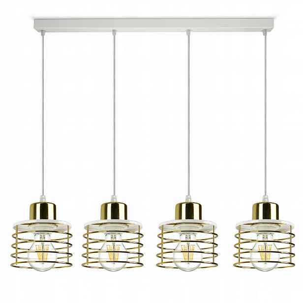 Závěsná lampa Lustr Glamour Zlatý Chrom Měď