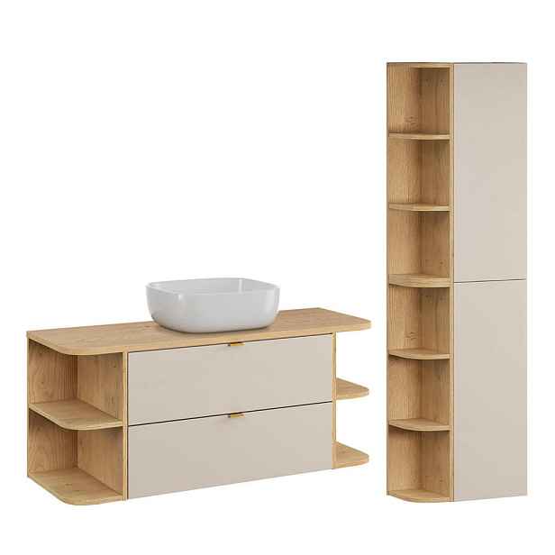 Petits-meubles KOUPELNOVÝ NÁBYTEK 120.4cm Azel 2er-Set Kašmír