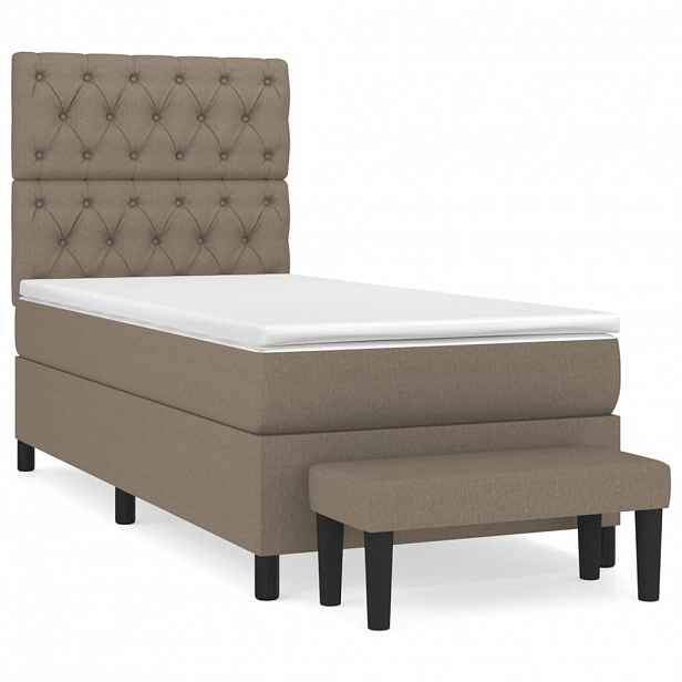 vidaXL Box spring postel s matrací taupe 80x200 cm textil
