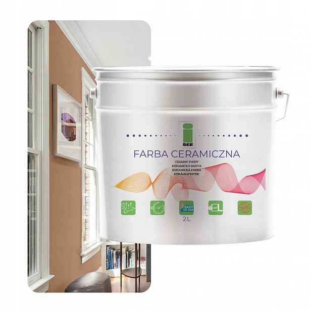 Barva Na Stěny Keramická Hnědá Omyvatelná Tmavé Cappucino 2L Skvrnitá