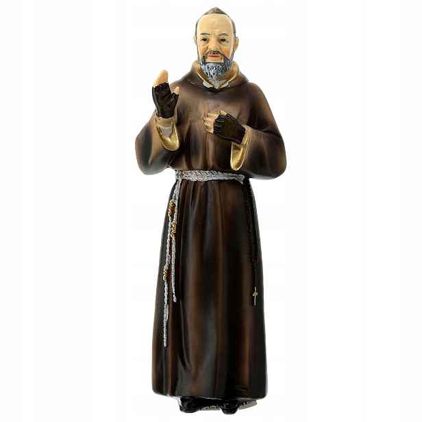 Figurka Svatý otec Pio z Pietrelciny Patron Zpovědníků 31 cm vysoký