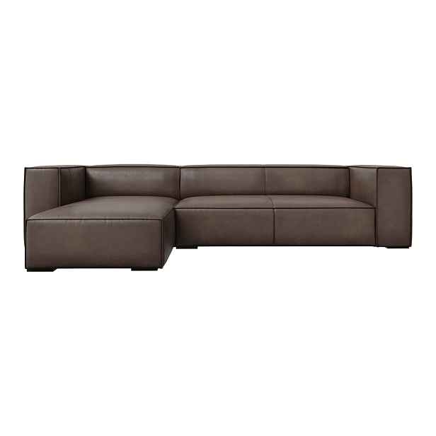 Hnědá kožená rohová pohovka (levý roh) Madame – Windsor & Co Sofas