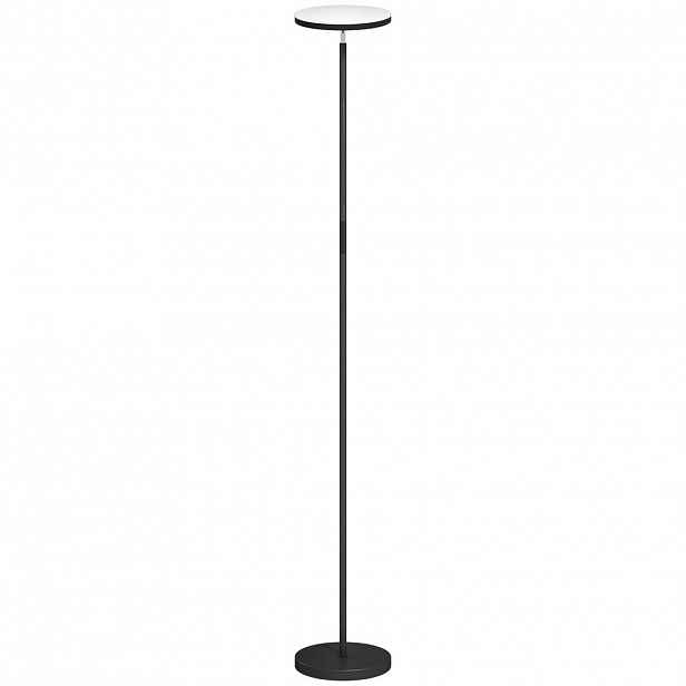 HOMCOM OCELOVÁ stojací lampa, černá