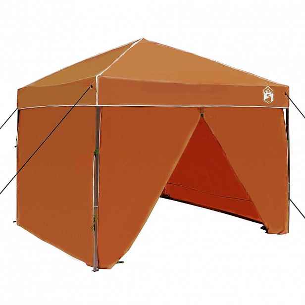 vidaXL Plachtový Stan 243 x 243 x 251 cm Oranžová textil