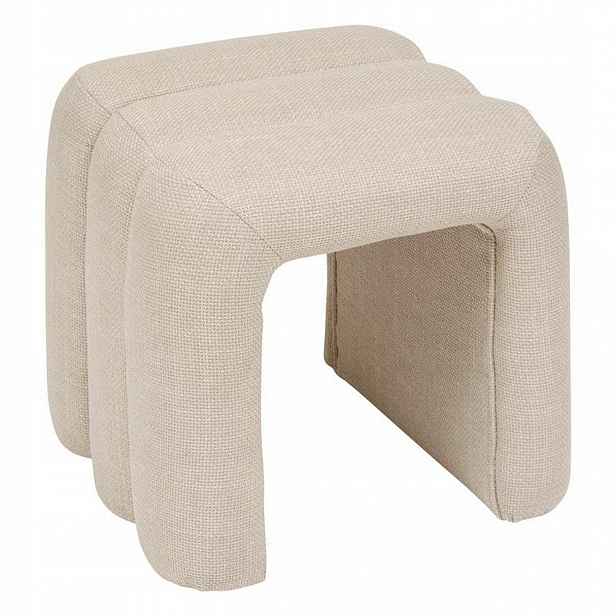 Čalouněný Stůl Polyester Krémový 43X42X44 CM