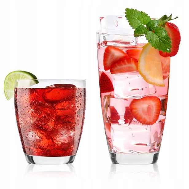 Ambition Amber nízké 370 ml vysoké 450 ml sklenice na nápoje 12 ks