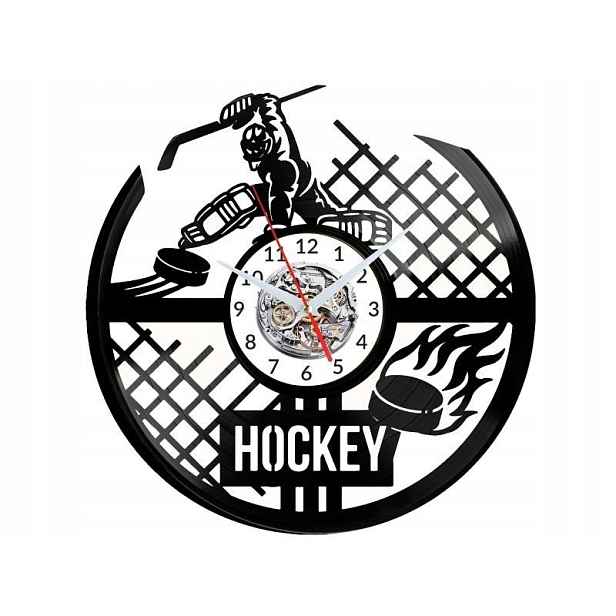 Hockey Dárek Originální dekorace do domu Hodiny z vinylové desky