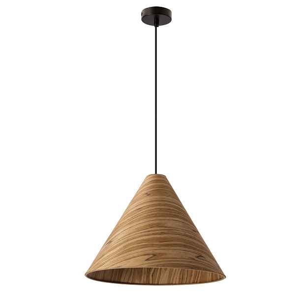 CONO lampa wisząca 33 czarny 1x40W E27 abażur fornir dębowy