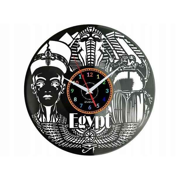 Egypt Dárek Originální dekorace do domu Hodiny z vinylové desky
