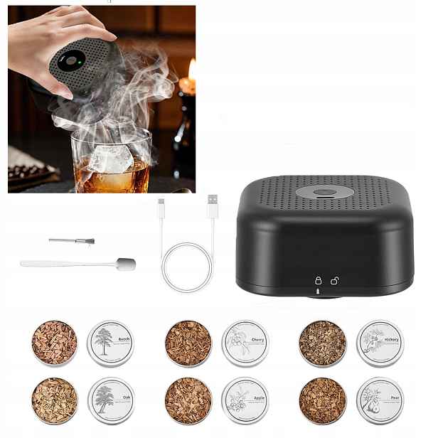 Elektrický Set Na Uzení Whisky Smoker Na Nápoje