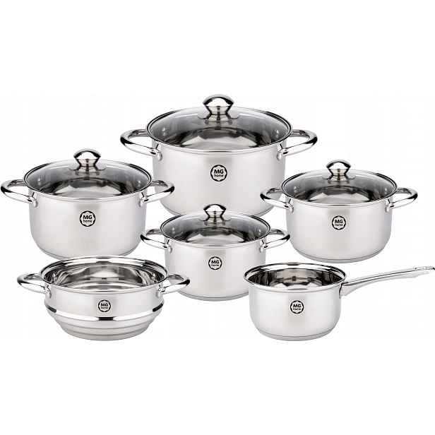 Sada Hrnců Z Nerezové Oceli Mg Home Lauro 10 El. Všechny Sporáky