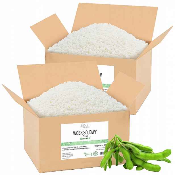 Vosk na svíčky – sloupové samostatně stojící – Pillar 100% přírodní, pastilky 2x5 kg