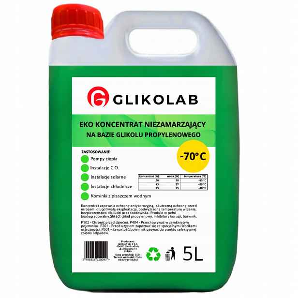 Solární Propylenový Glykolový Koncentrát -70°C 5L