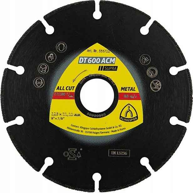 Diamantový řezací kotouč Dt 600 Acm Supra 115x1,3x22,23 mm Klingspor