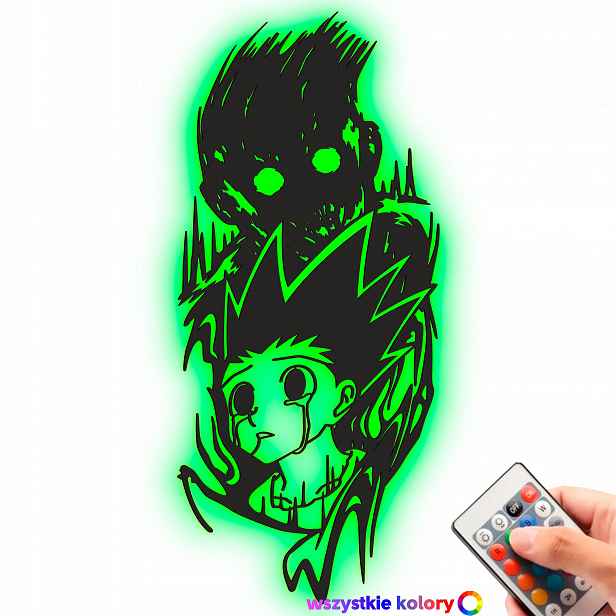 Killua Hunter x Hunter Noční Lampa Led Obraz Dřevěný Anime Dárek