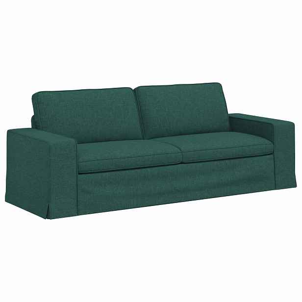 vidaXL Pohovka Tmavě zelená 222 x 80 x 82 cm textil
