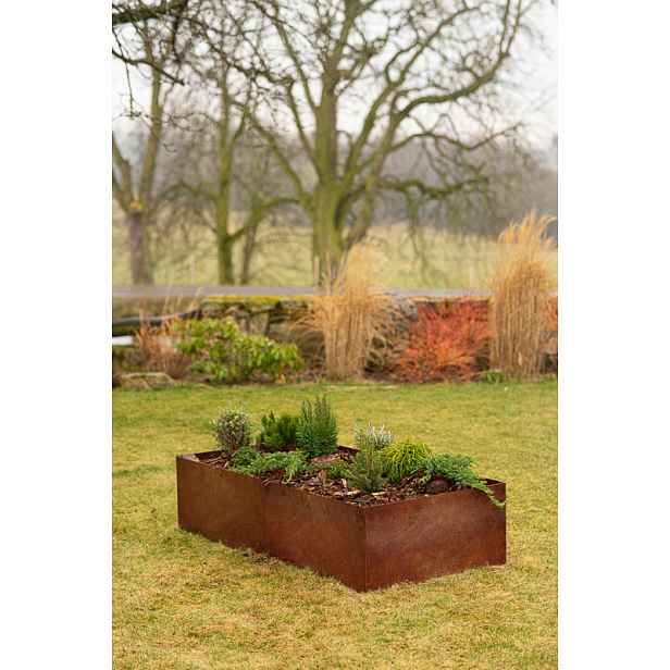Vyvýšený záhon Corgarden VIVO 1012 74 x 148 x 36 cm Corten