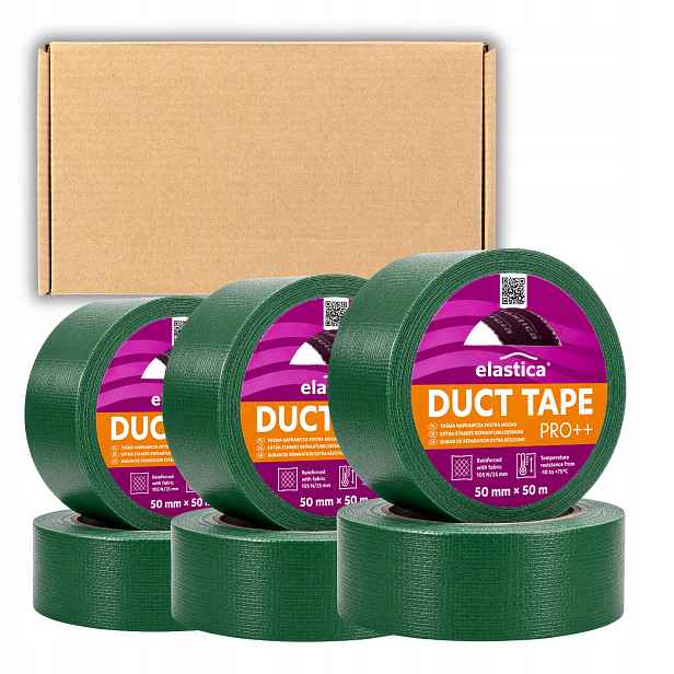 Zelená Páska Duct Tape Pro++ Green 48 mm x 50 m Silná Vodotěsná