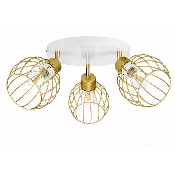 Lampa stropní svítidlo stropní lustr pohyblivý loft zlatý