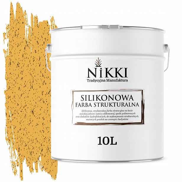 Barva Strukturovaná Fasádní Silikonová Fasádní 10L Žlutá Intenzivní F636