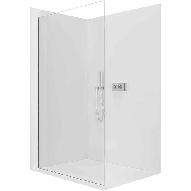 Sprchová zástěna Walk-in Crystal L/P - 8 mm - bezvzpěrový systém - chrom, transparentní sklo - 130x200 cm