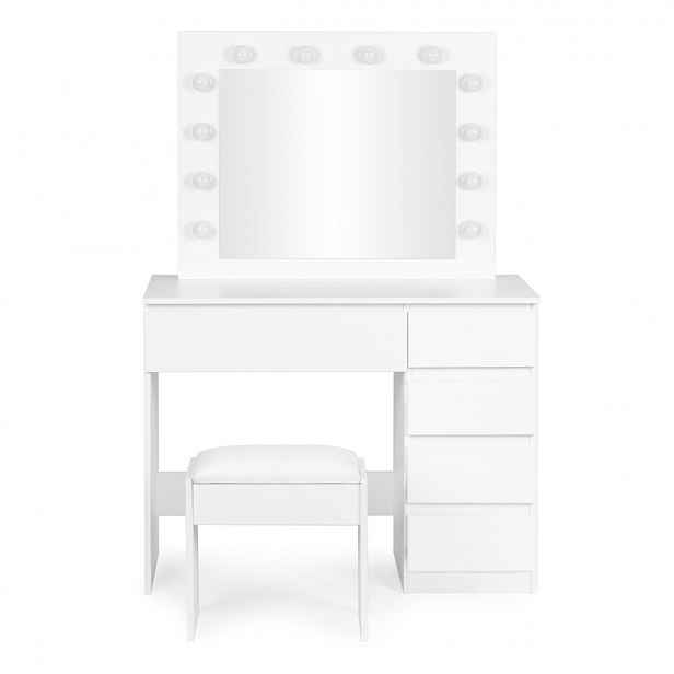 Toaletní Stolek Modernhome Led 12 Žárovek Velké Zrcadlo