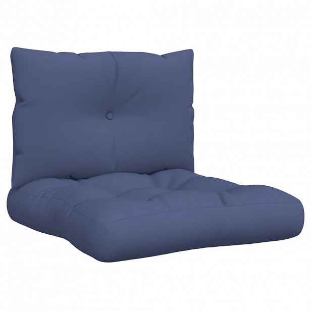 vidaXL Sada podušek na palety námořnicky modrá 60 x 38 x 13 cm textil