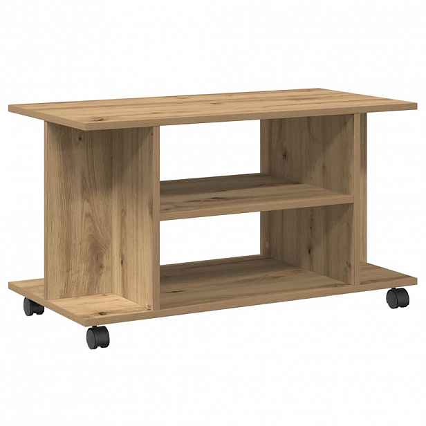 vidaXL TV stolek na kolečkách dub artisan 80x40x45 cm kompozitní dřevo
