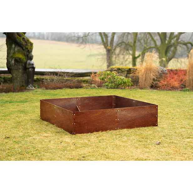 Vyvýšený záhon Corgarden VIVO 1013 148 x 148 x 36 cm Corten
