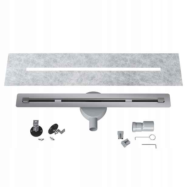 Lineární Odtok Pod Dlažbu 70 cm Ocel Sifon Sprchová Vanička Luno Inox