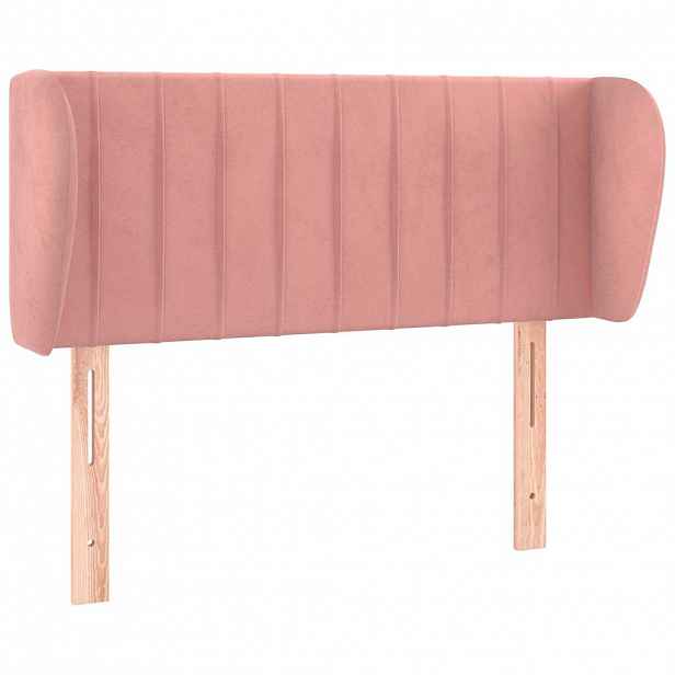 vidaXL Čelo postele typu ušák růžová 103x23x78/88 cm samet